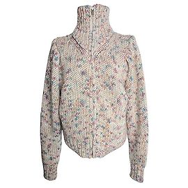 Cardigan zippé en maille multicolore Isabel Marant Étoile Bleu