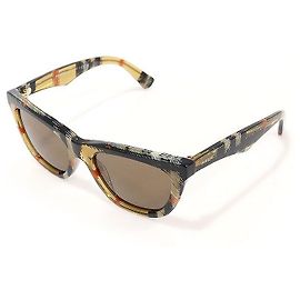 Burberry Check Light Sand Cat Eye Sunglasses Brown