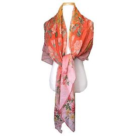 Alexander Mcqueen Sciarpa in seta Rosa Corallo Rosa