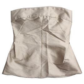 Dolce & Gabbana Top bustier taupe Blanc