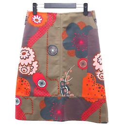 Kenzo Saia cáqui com padrão floral Marrom