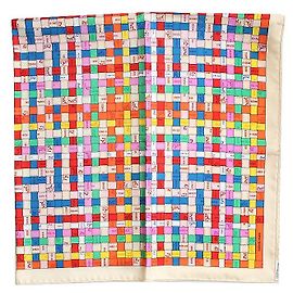 Hermès Sciarpa in seta Baldric au Carré Multicolore