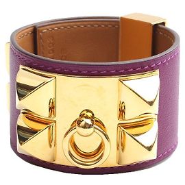 Hermès Pulseira Medor Violet em Ouro com carimbo Roxo