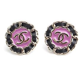 Chanel Orecchini a catena viola e argento Multicolore