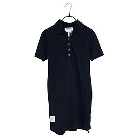Thom Browne Abito in piqué a maniche corte Blu