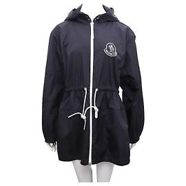 Moncler Giacca a vento con cappuccio e zip Blu