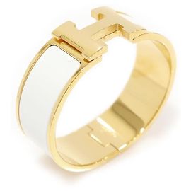 Hermès Bracciale Blanc Enamel Click PM da donna Bianco