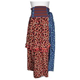 Marni Saia envelope de seda e algodão multicolorida Azul