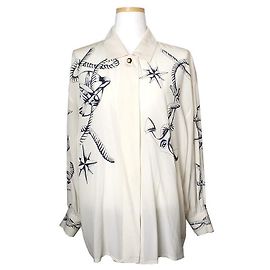 Escada Ivory Seidenbluse Weiß