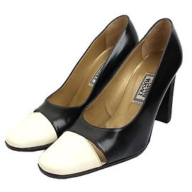Versace Scarpins preto e branco Branco