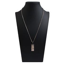 Gucci Silberne Halskette Schwarz