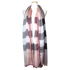 Burberry Sciarpa in seta bicolore Nero