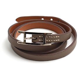 Hermès Brown Hapi Row Strap Bracelet Stamp Brown