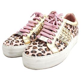 Baskets Philipp Plein en peau de daim léopard Rose
