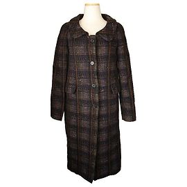 Marni Abrigo largo de tweed multi-check Multicolor