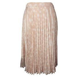 Burberry Plissierter Rock mit Print in Beige Braun