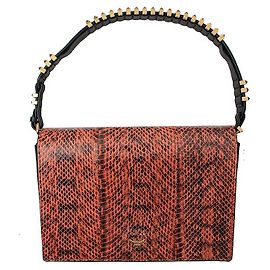 MCM Bolsa de ombro e clutch em lagarto Marrom