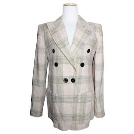 Isabel Marant Butter Yellow Silk Linen Jacket Black