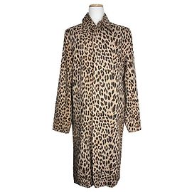Zadig & Voltaire Abrigo de algodón con estampado de leopardo Castaño