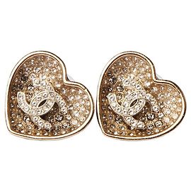 Chanel Orecchini a cuore con logo CC Multicolore