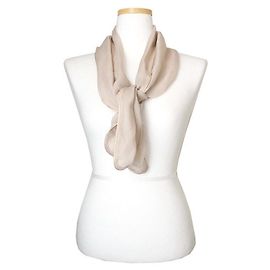 Bufanda de seda Armani Collegioni Sand Beige Castaño