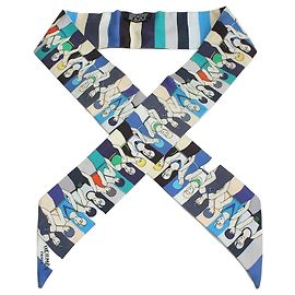 Hermès Pañuelo Twilly Beniue Azul