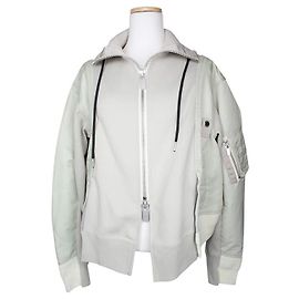 Sacai Giacca con cappuccio giallo verde Verde