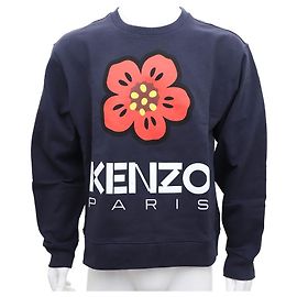 Kenzo Logo-Sweatshirt für Herren mit Bork-Blume Blau