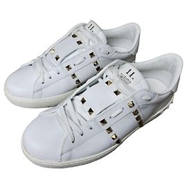 Valentino Baskets Rockstud Untitled Hidden Open Blanc