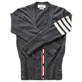 Thom Browne Cárdigan de cachemira para mujer Gris Talla Castaño