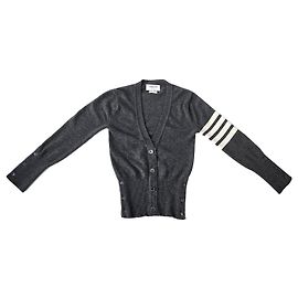 Thom Browne Grauer Kaschmir-Cardigan für Damen Größe Braun