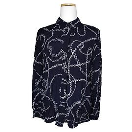 Claudie Pierlot Camicetta con stampa a catena Blu