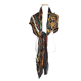 Dolce & Gabbana Stola con frange multicolore Dolce Gabbana Verde