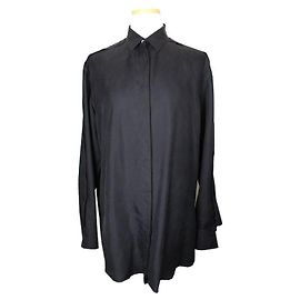 Bottega Veneta Blusa de seda cinza Marrom