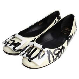Roger Vivier Graffiti flache Schuhe Weiß