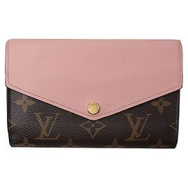 Louis Vuitton Monogram Pink Flap wallet Brown