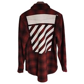 Off White Giacca oversize in flanella Red Arrow Rosso