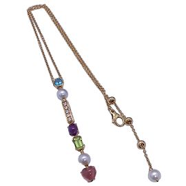 Colar Bulgari em ouro com pedras preciosas e diamantes Dourado