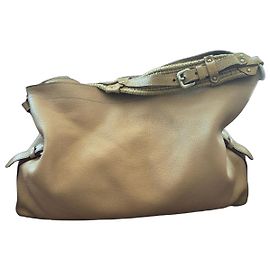 Prada Borsa Hobo in pelle Beige