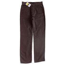 Autre Marque GANT Regular Fit Linen Blend Canvas Jeans - Dark Brown Dark brown