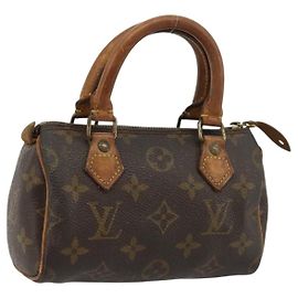 LOUIS VUITTON Bolsa Monogram Mini Speedy M41534 LV Auth 180791 Monograma