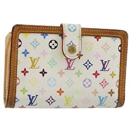 LOUIS VUITTON Portafoglio Viennois Multicolor Bianco M92987 Auth 165302 Bianco