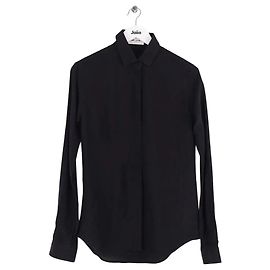 Camicia Saint Laurent in seta nera Nero