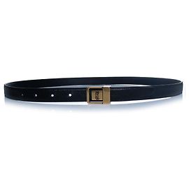 Saint Laurent, cinto LA66 buckle Preto Dourado