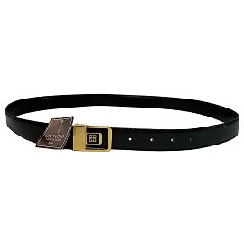Ceinture en cuir vintage Givenchy avec logo 4G Y2K Noir Or Noir