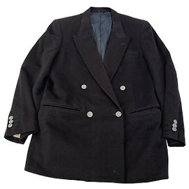 Vintage Balenciaga Wool Blazer Y2K Black Silver Black