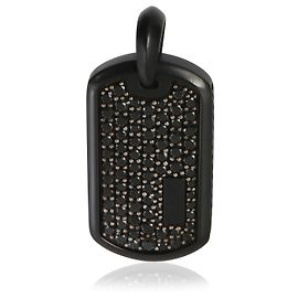 Pingente Dog Tag em prata de lei e diamante David Yurman Outro