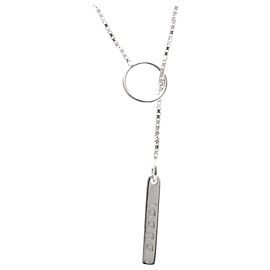 Colar lariat GUCCI em ouro branco 18K Prata