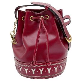 Bolso de hombro vintage Yves Saint Laurent Roja