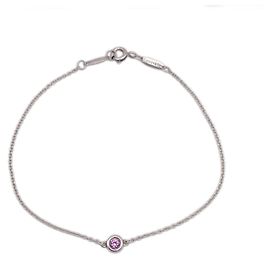 Tiffany & Co. Charm Bracelet in Pink Sapphire Silvery Pink